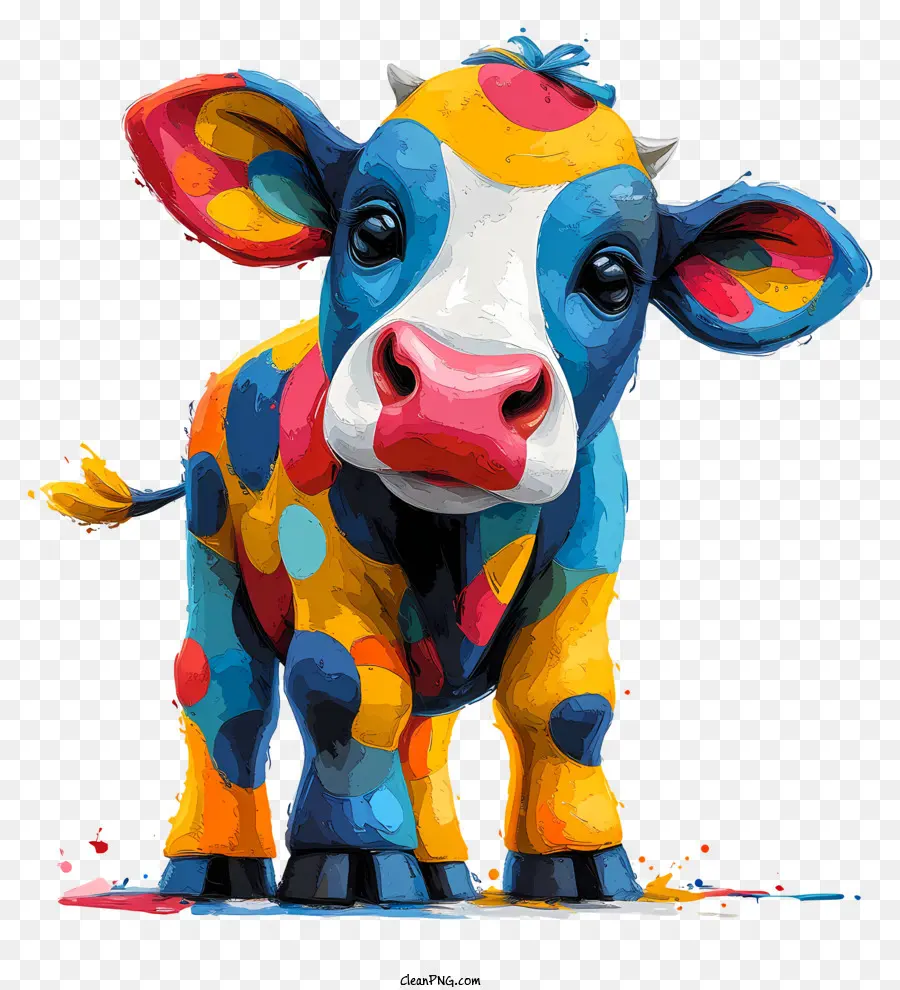 Cartoon Cow，Vaca Bonito PNG