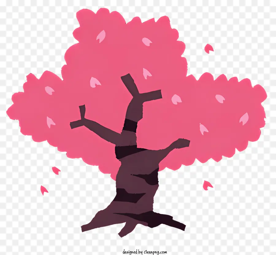árvore De Sakura，Ilustração Rosa Da árvore PNG