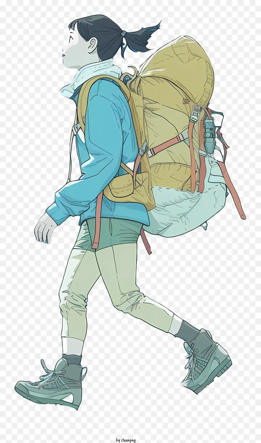 Alpinista Menina，Mulher Mochila PNG