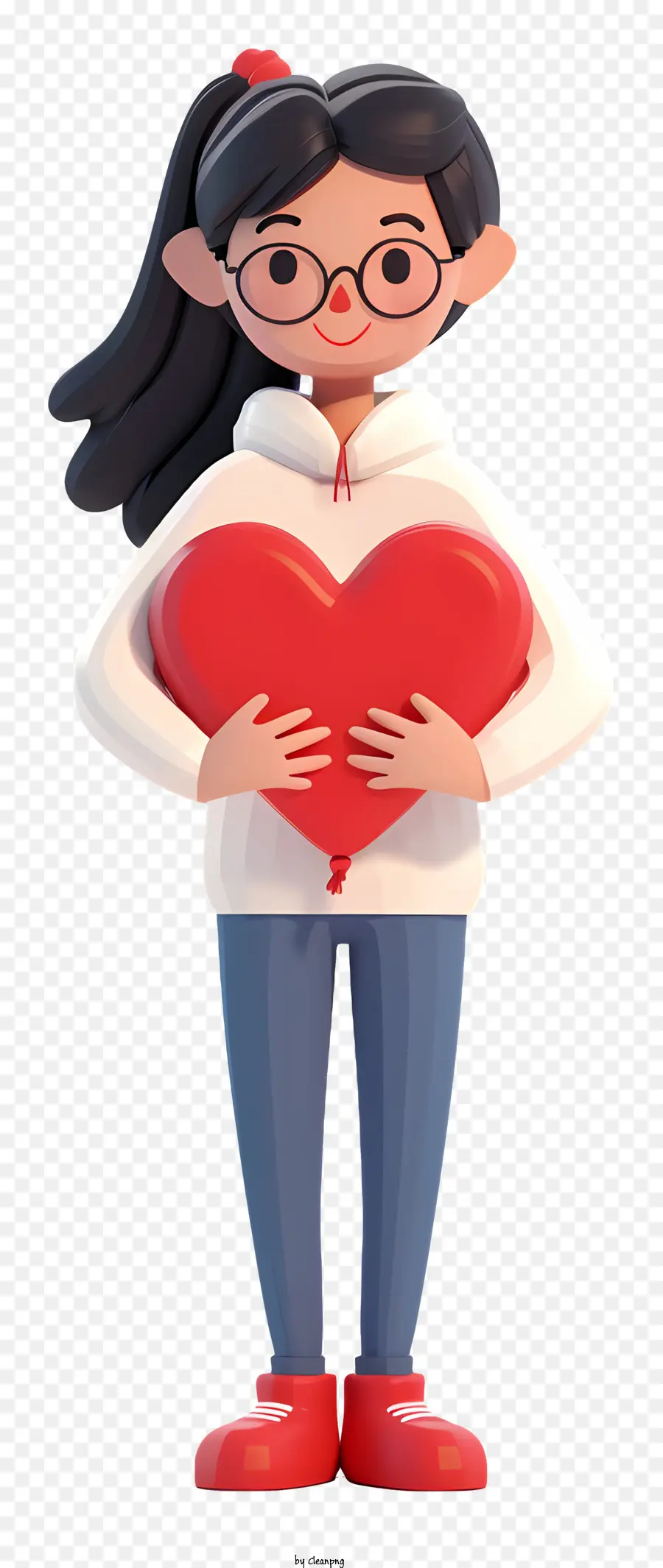 Cartoon 3d Pessoas Com Amor Coração，Personagem De Desenho Animado PNG