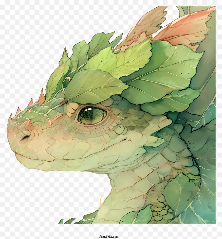 Dragão Verde，Dragão Com Olhos Grandes PNG