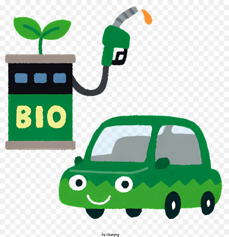 Cartoon Carro，Biocombustíveis PNG