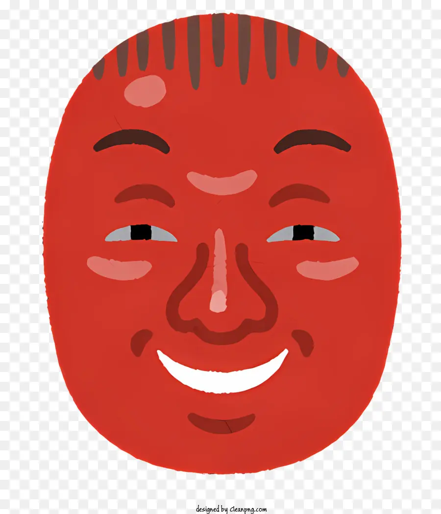 O Rosto Vermelho，Grande Sorriso PNG