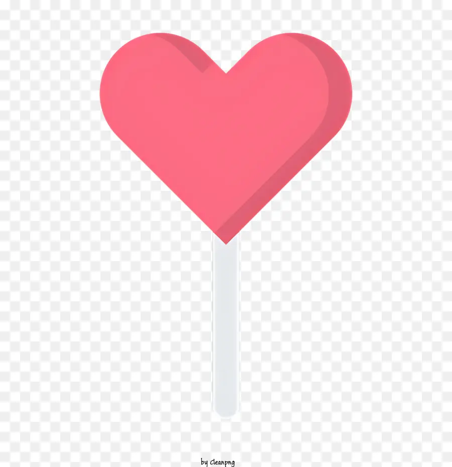 Coração Doce，Red Heart Lollipop PNG