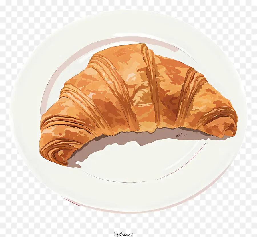 Croissant，Decoração De Alimentos PNG