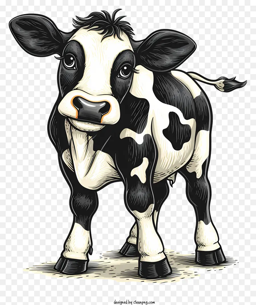 Cartoon Cow，Vintage Vaca PNG