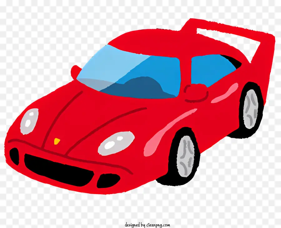 Cartoon Carro，Carro Esportivo Vermelho PNG