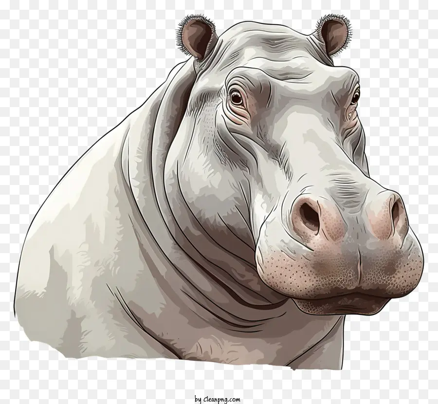 Hippo，Hipopótico Branco PNG