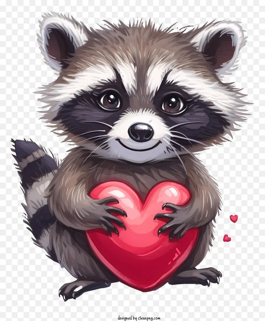 Valentine Raccoon，Bonito Guaxinim PNG