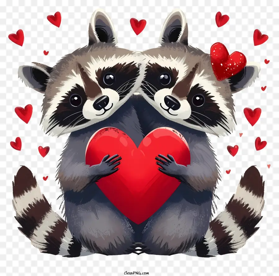Valentine Raccoon Icon，Guaxinins PNG