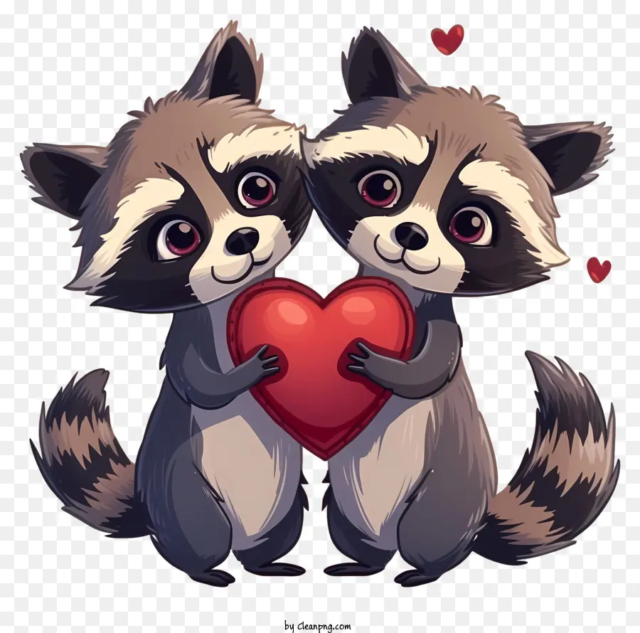 Valentine Raccoon Icon，Guaxinins PNG