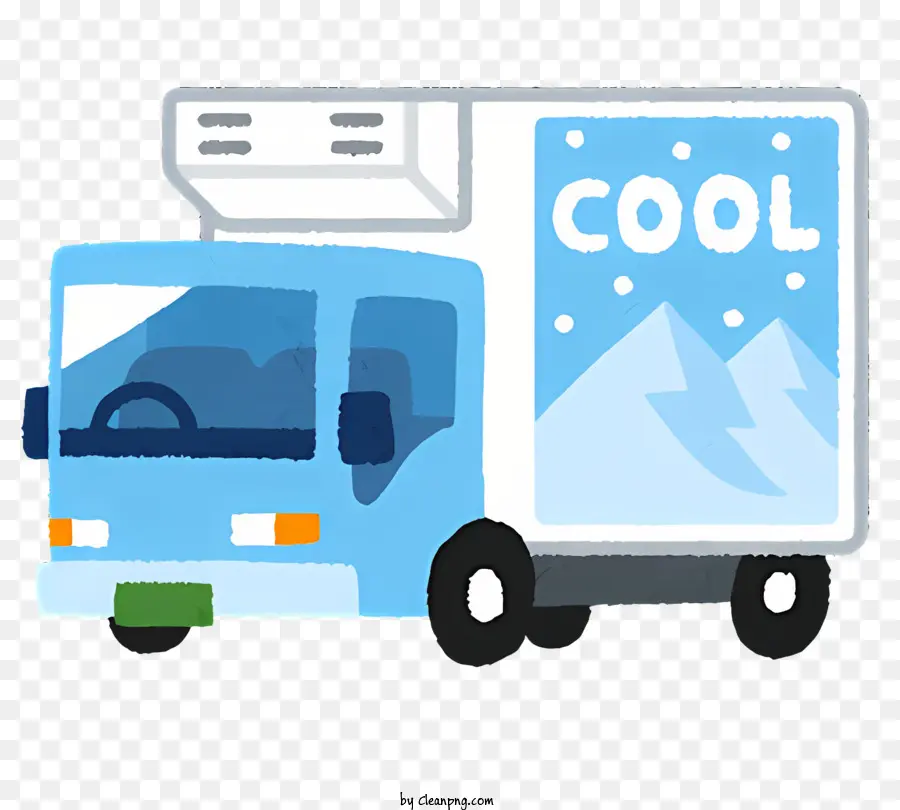 Cartoon Carro，Caminhão Refrigerado PNG