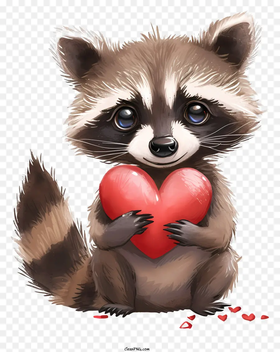 Valentine Raccoon，Bonito Guaxinim PNG