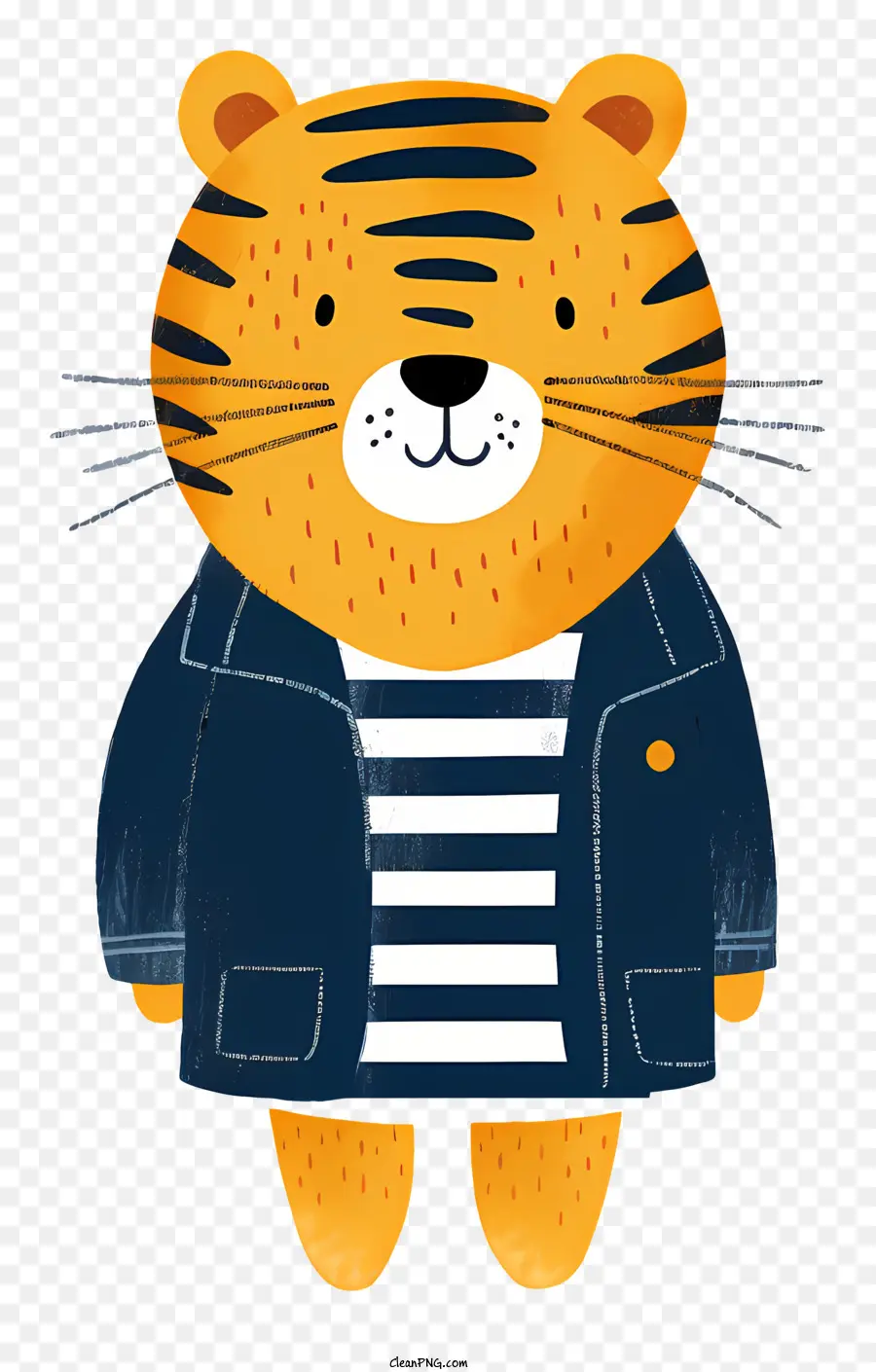 Cartoon Tigre，Tigre Usando Jaqueta PNG