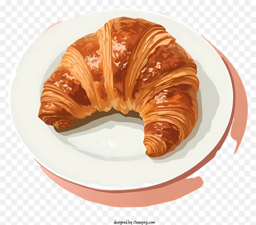 Croissant，Croissant Assado PNG