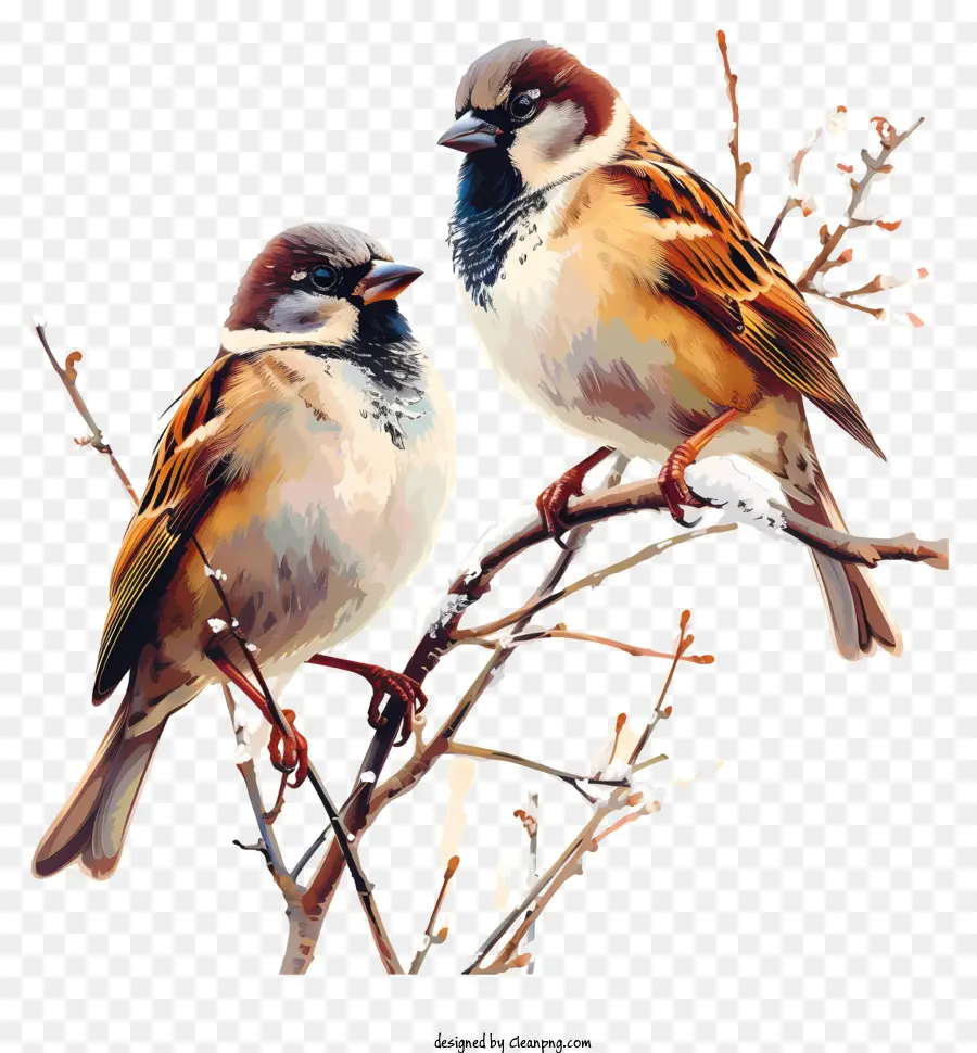 Pássaro De Inverno，Aves PNG