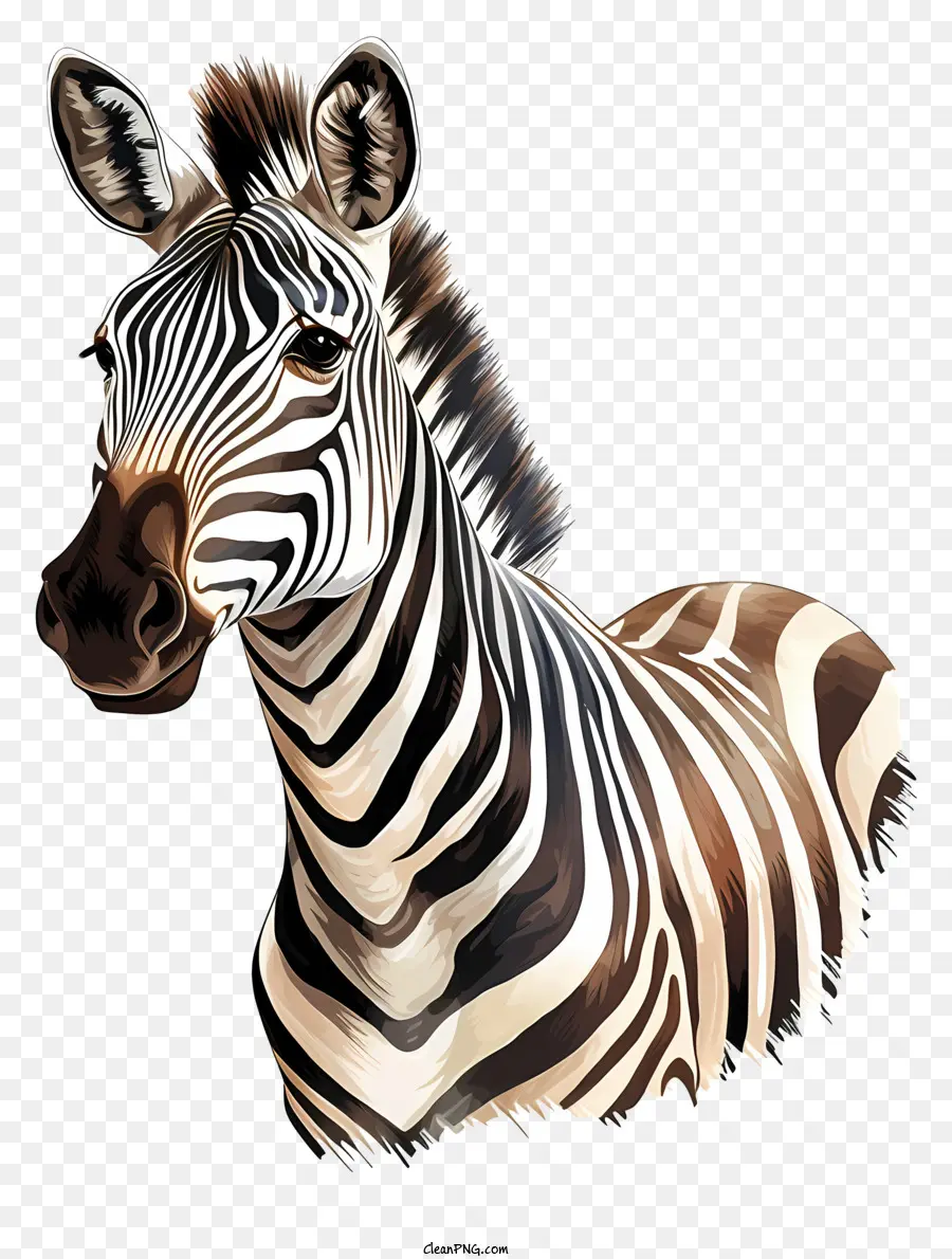 Zebra，Ilustração Digital Zebra PNG