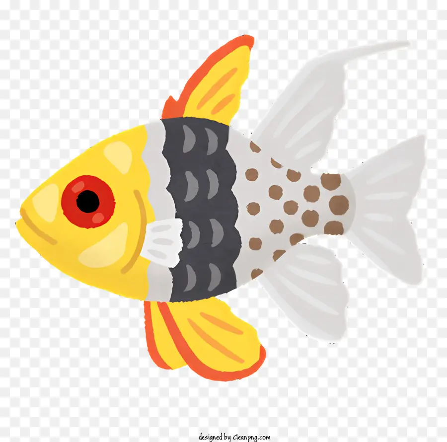 Peixe，Peixe Listrado Amarelo E Branco PNG