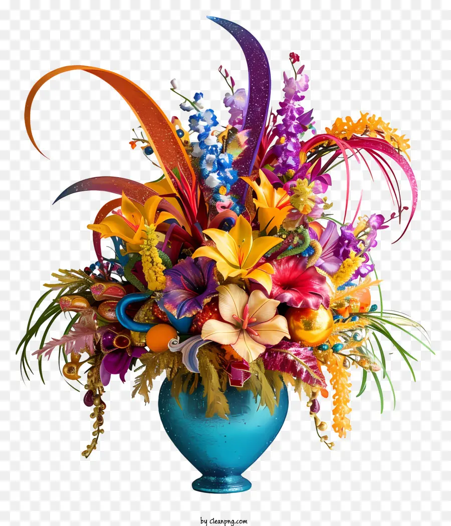 Mardi Gras Flower Art，Buquê De Flores PNG
