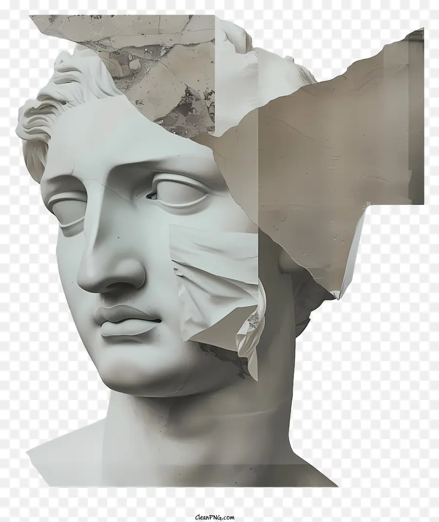 Cabeça Grega De Colegel，Sculpture PNG