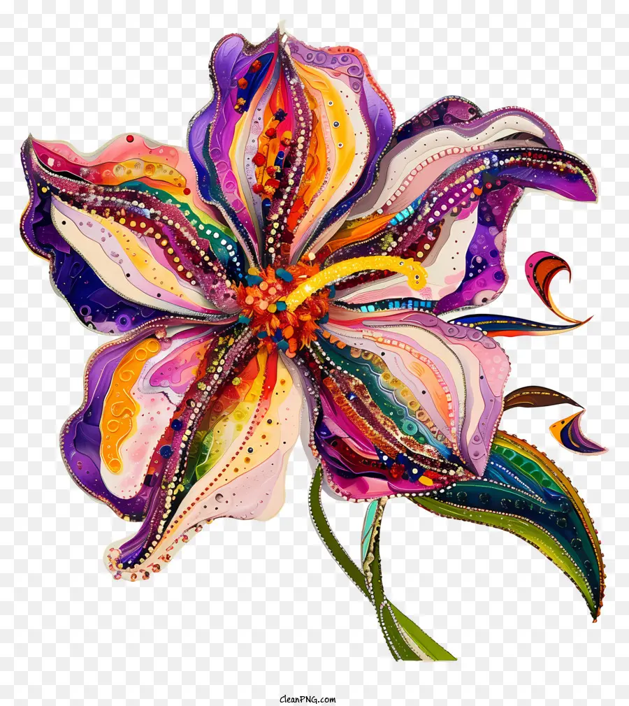 Arte De Flores Do Mardi Gras，Flor Do Lírio PNG