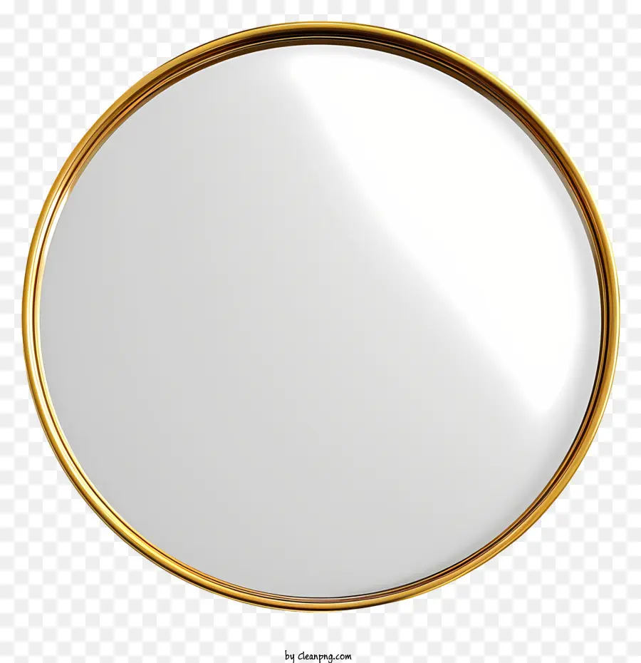 Espelho Circular De Ouro，Circulares De Espelho PNG