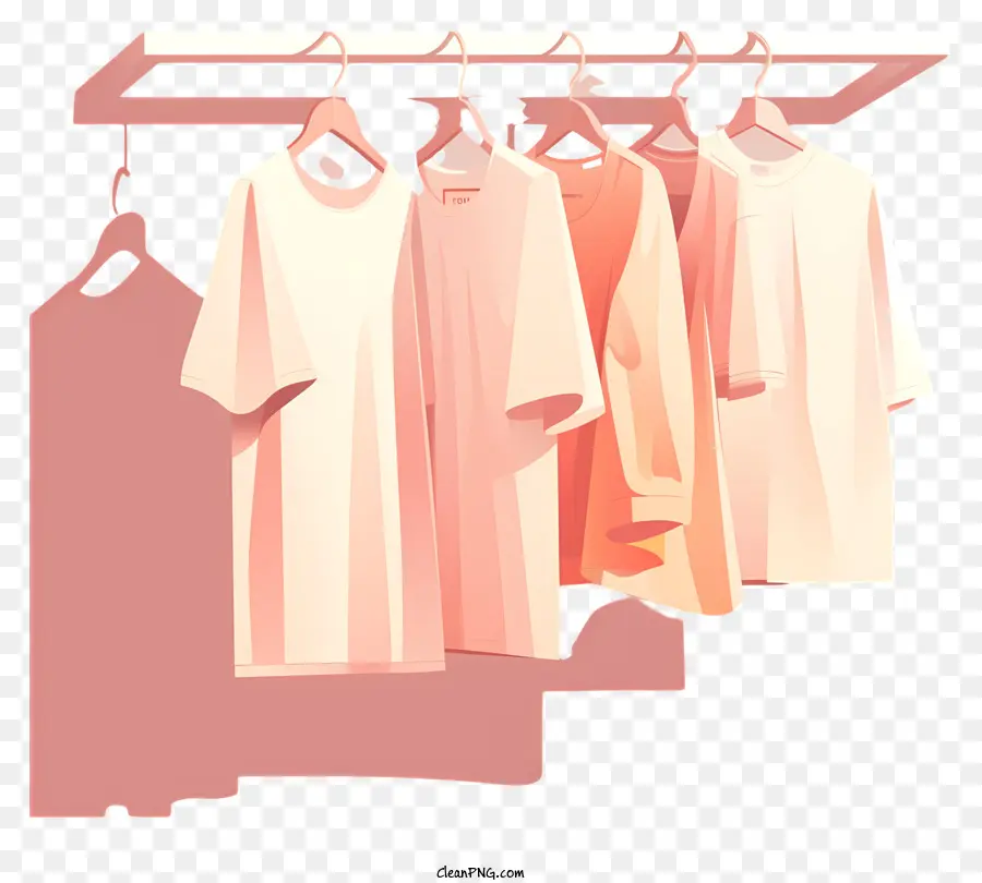 Camisas Penduradas No Rack，Camisas PNG