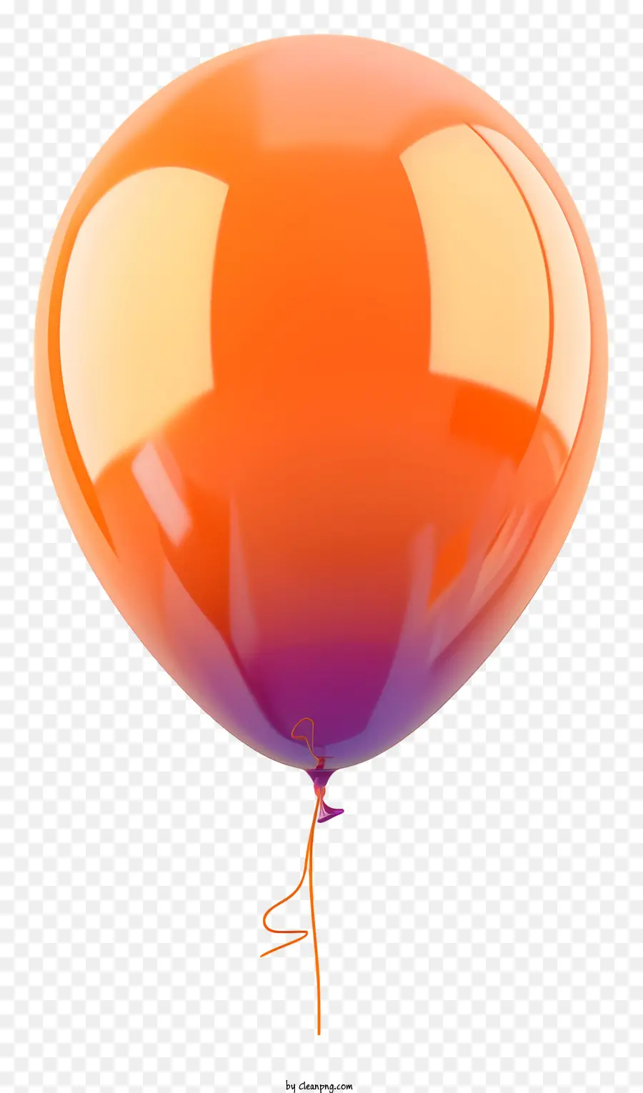 Balão，Balão Laranja Transparente PNG