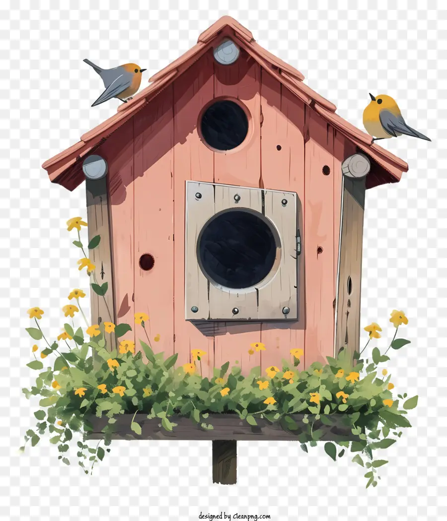 Birdhouse，Poste De Madeira PNG