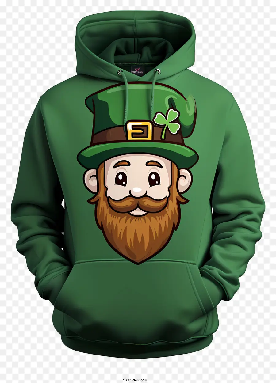 Hoodies Do Dia De St Patricks，Hoodie Verde PNG