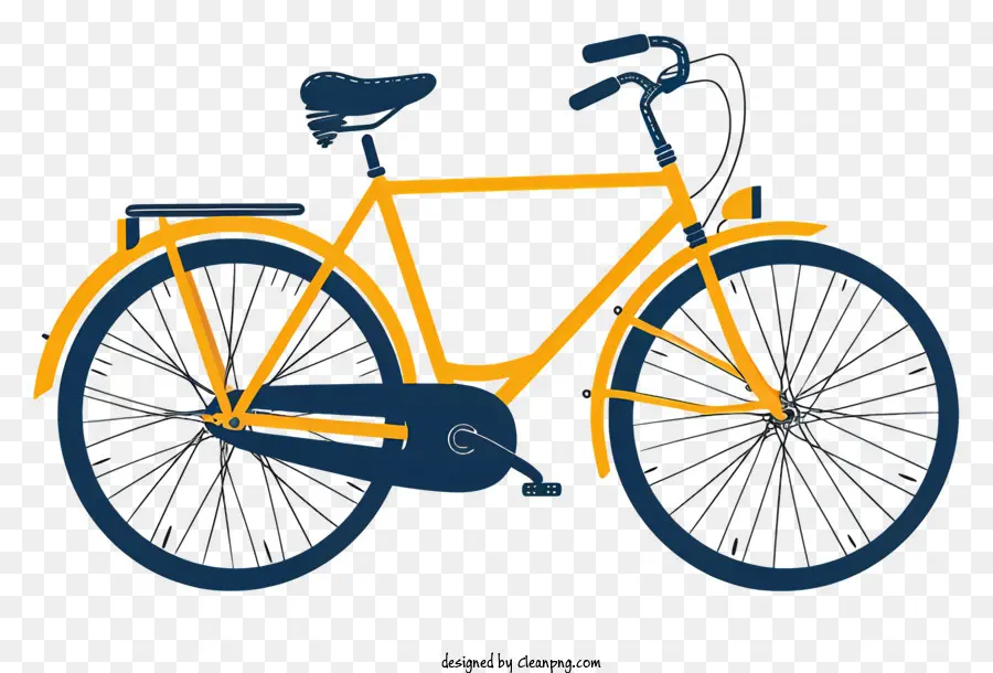 Bicicleta，Bicicleta Amarela PNG