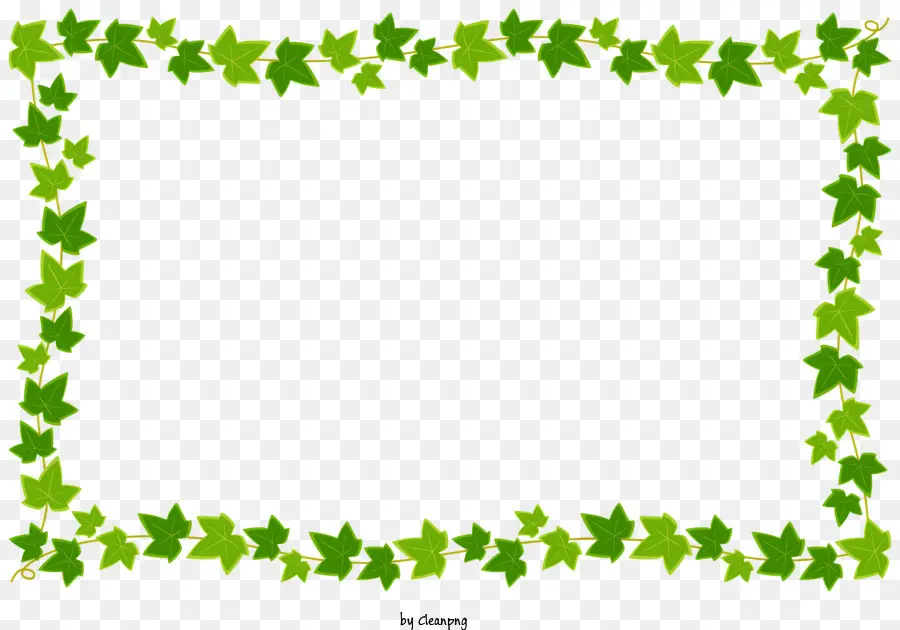 Folhas Verdes Quadro，Verde Coroa De Flores PNG