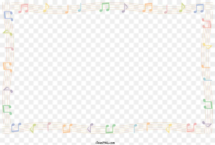 Music Notes Frame，Notas Musicais PNG