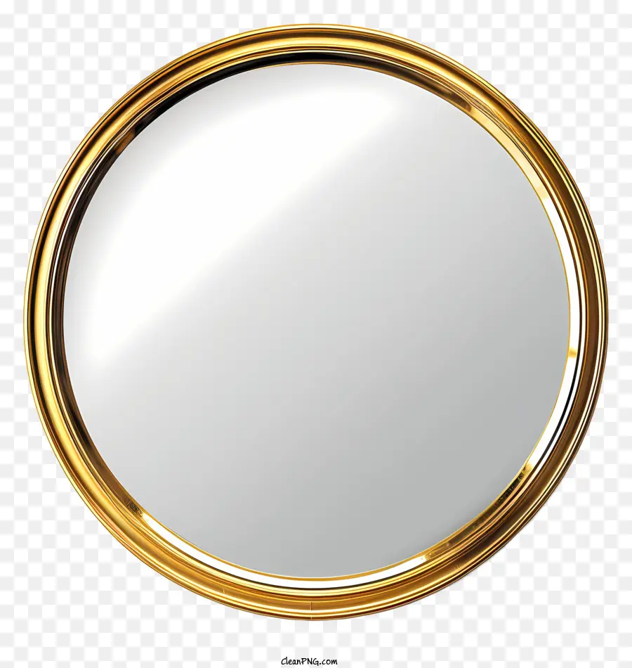 Espelho Circular De Ouro，Espelho De Ouro Circular PNG