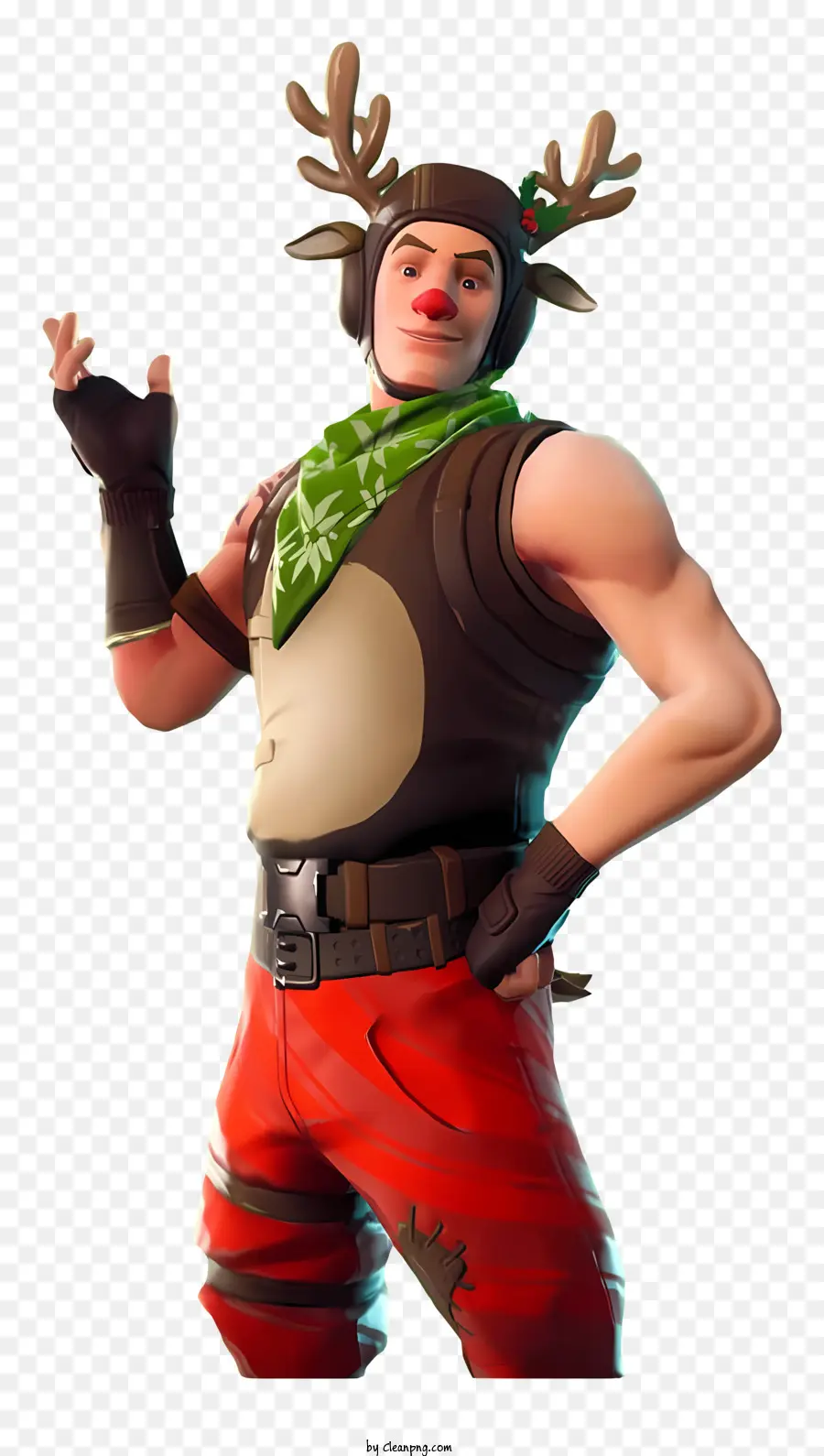 Fortnite，Homem Em Roupa Vermelha PNG