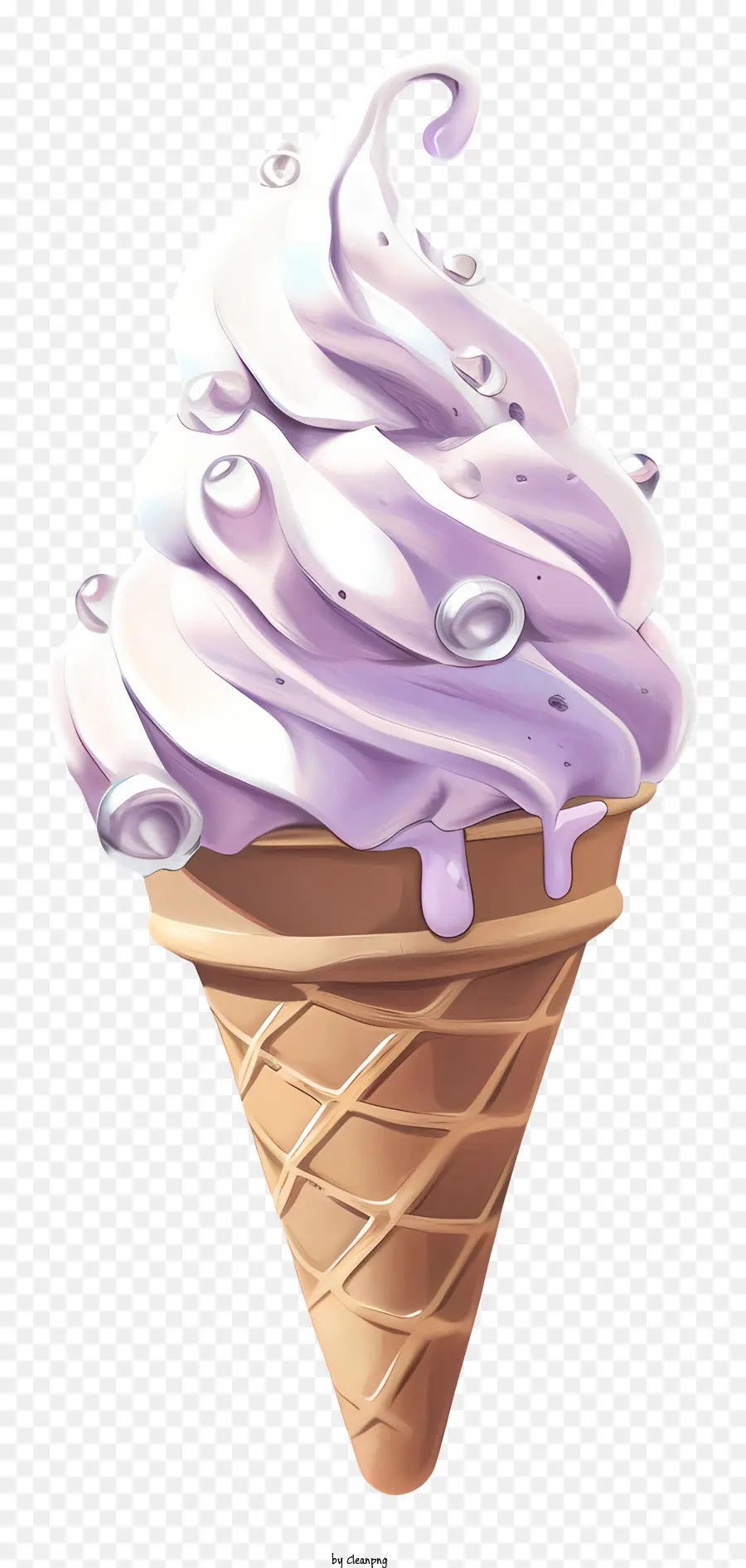 Sorvete，Cone De Sorvete Roxo PNG