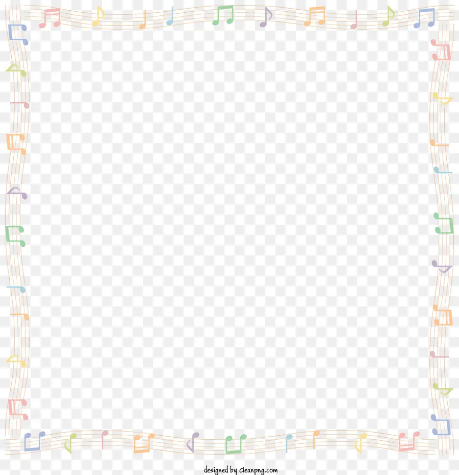 Music Notes Frame，Quadro Musical PNG