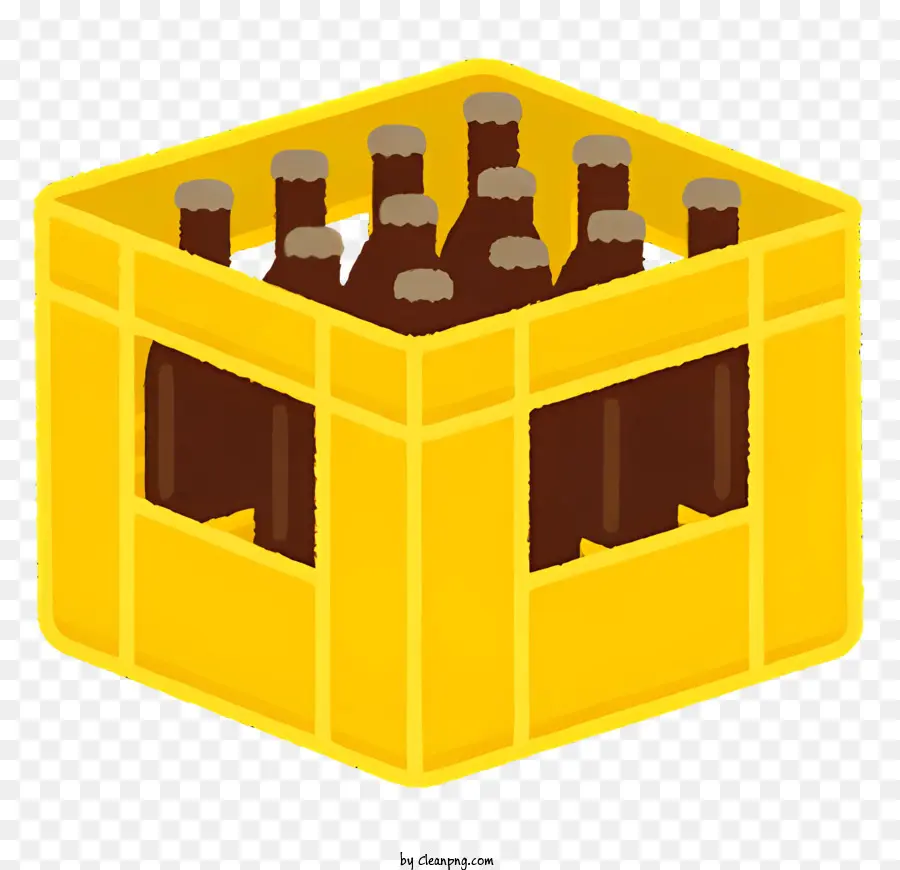 Bebida，Caixa De Papelão Amarelo PNG