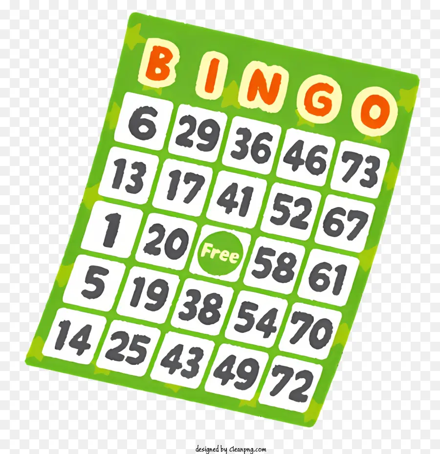 Cartão De Bingo，Números PNG