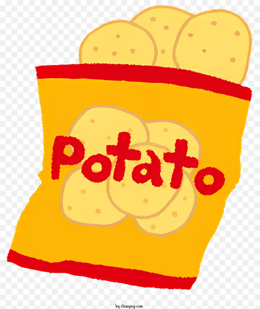 Batata Chips，Saco De Batatas Fritas PNG