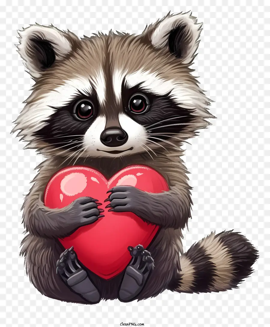 Raccoon Realista Dos Namorados，Bonito Guaxinim PNG