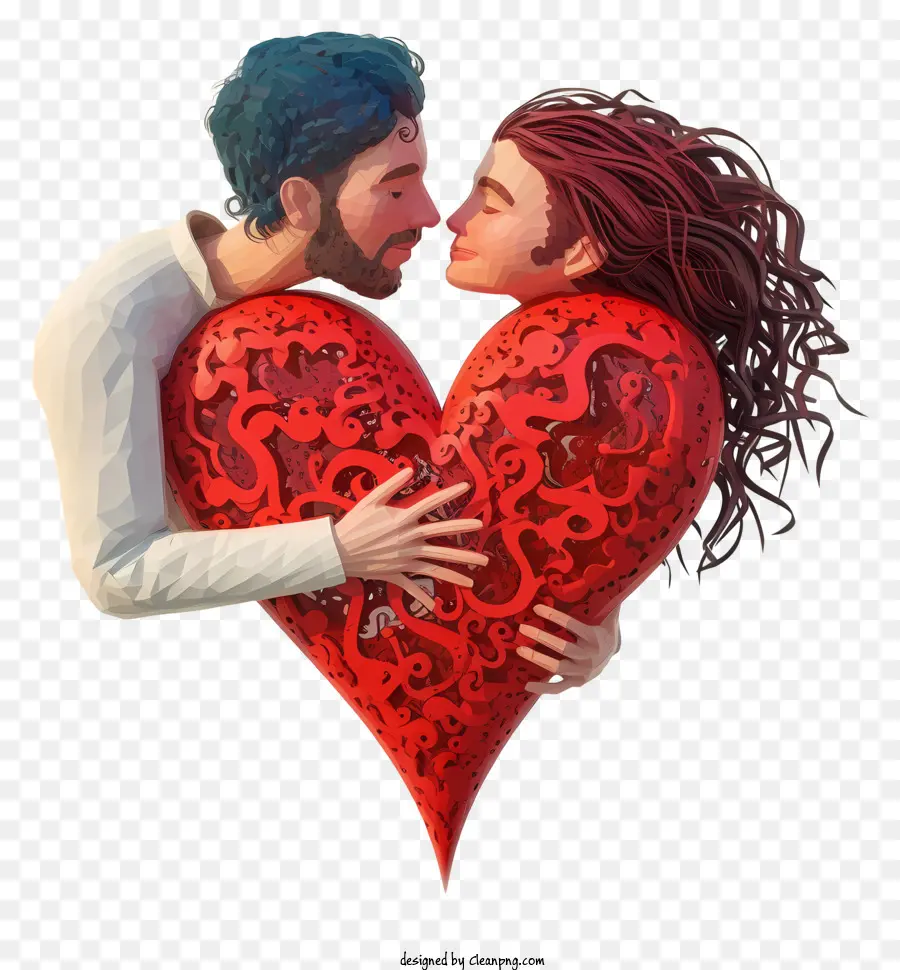 Pessoas Realistas Com Coração De Amor，Casal PNG