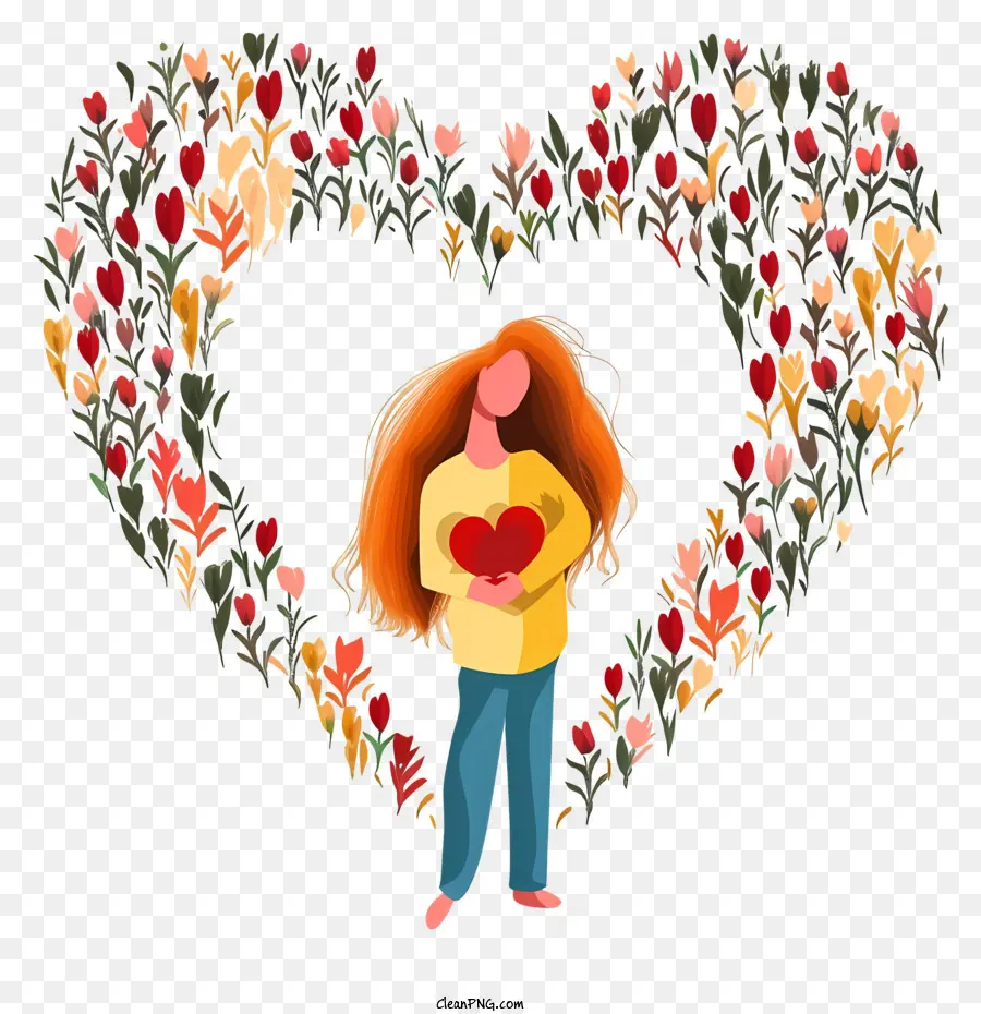 Pessoas Com Love Heart Icon，Mulher PNG
