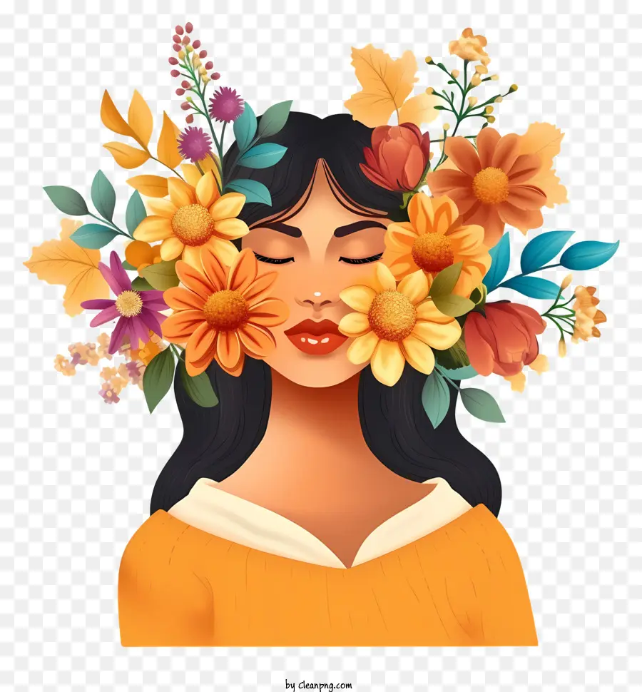 Mulher E Flores Emoji，Menina Com Flores PNG
