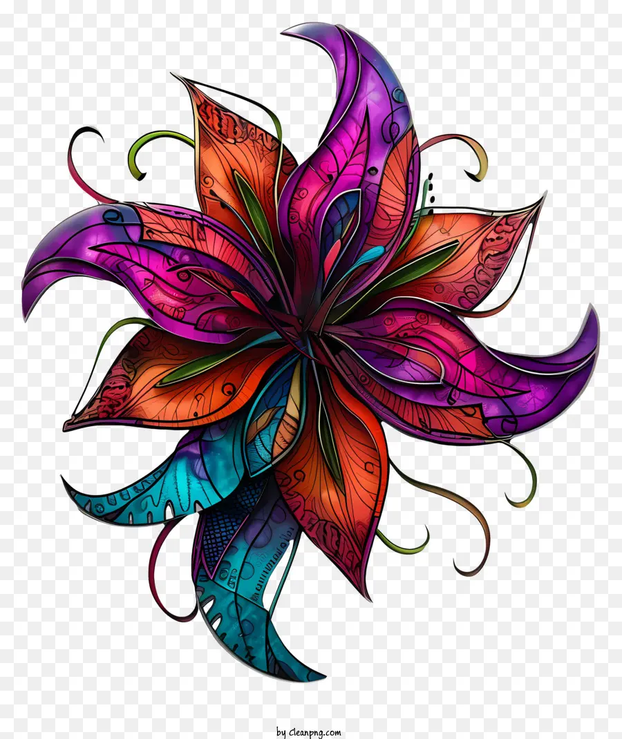 Arte De Flores Do Mardi Gras，Desenho De Flor PNG