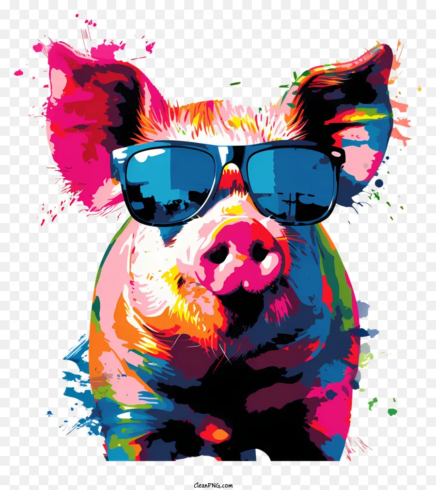 Dia Do Porco，Porco Colorido PNG