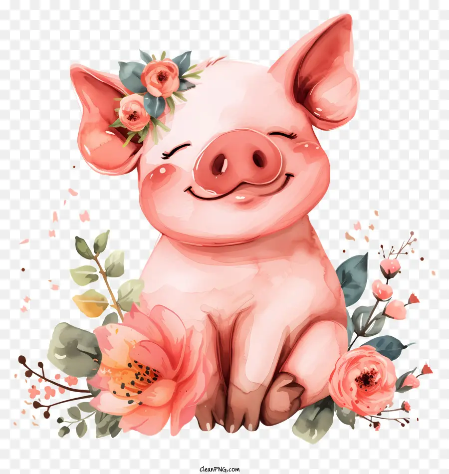 Dia Do Porco，Porco Cor De Rosa PNG