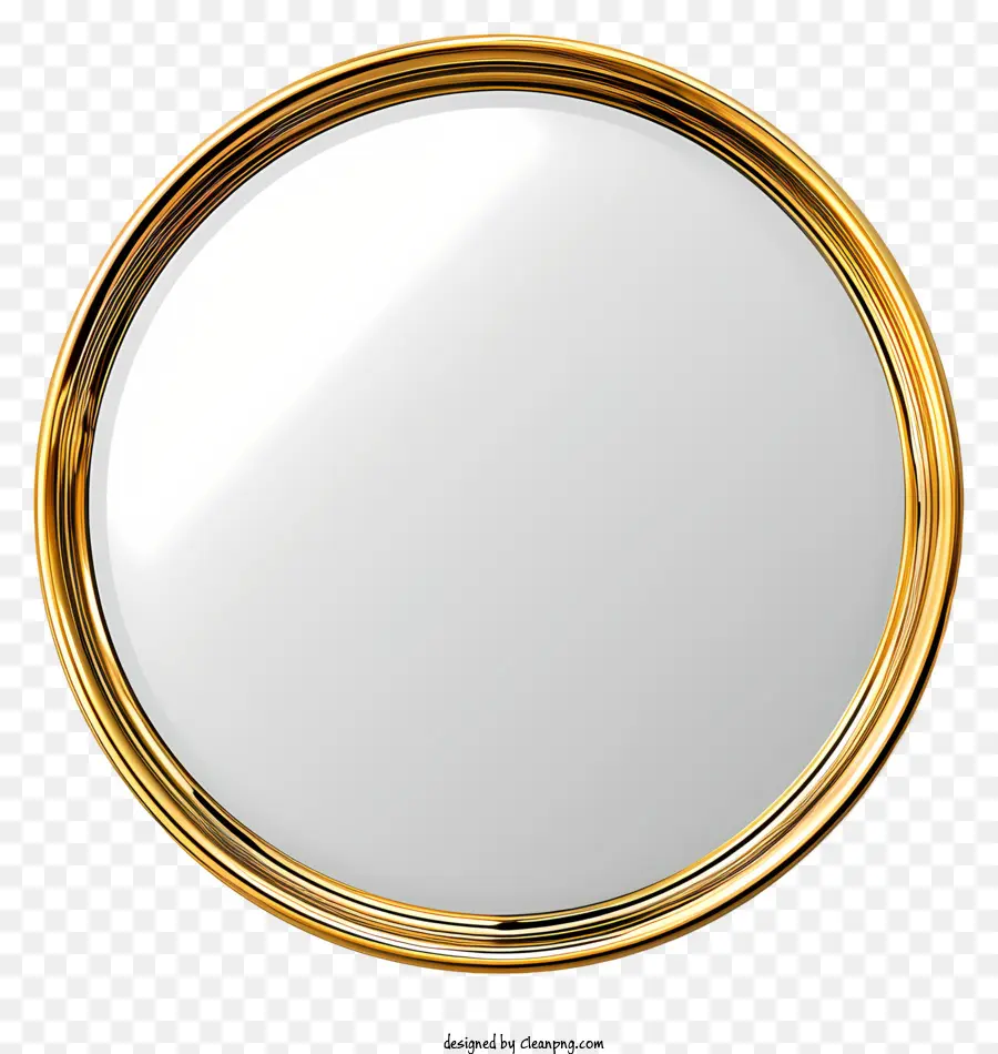 Espelho Circular De Ouro，Circulares De Espelho PNG