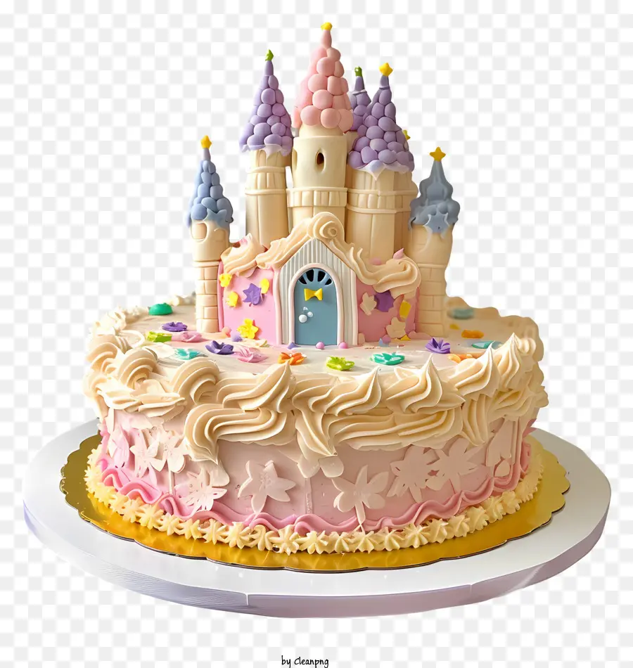 Princesa Bolo De Aniversário，Glacê Rosa PNG