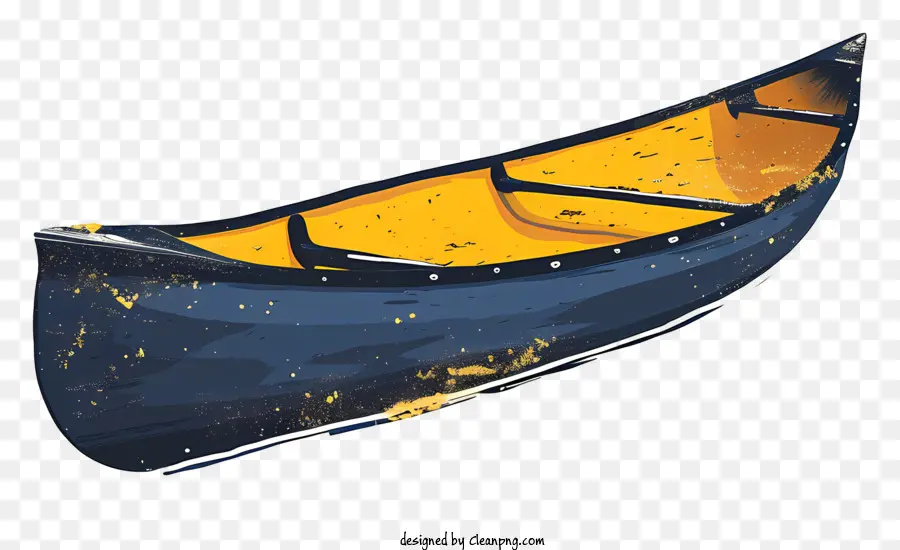 Canoa，Azul E Amarelo PNG